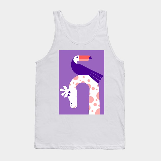 Giraffe Illustration for Kids Tank Top by kursatunsal